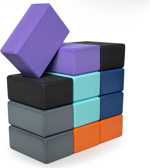 Hello Fit 4" Yoga Block (4" x 6" x 9") - 12 Pack